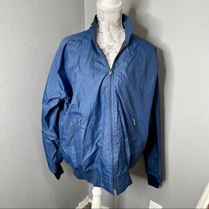 Vintage Water Resistant Nylon Jacket by Pelzer Rainwear Blue sz XL USA